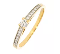 Diamantový zlatý prsteň 055