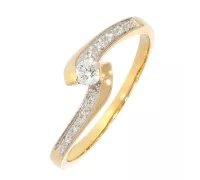 Diamantový zlatý prsteň 056